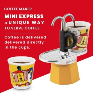 Bialetti, Mini Express Lichtenstein, Moka Set, Shot glasses, Stovetop Espresso Coffee Maker, Espresso, Espresso Coffee, Espresso Coffee Machine,