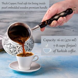 Turkish Coffee, Pot Vintage Style, Greek Coffee Maker, Arabic Coffee Maker, Stove Top Coffee, Hammered Cezve, Copper Coffee Cezve, Engraved Copper Coffee Cesve,