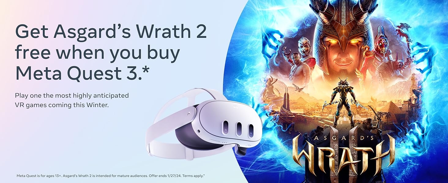 Get Asgard's Wrath 2 free when you buy Meta Quest 3.*